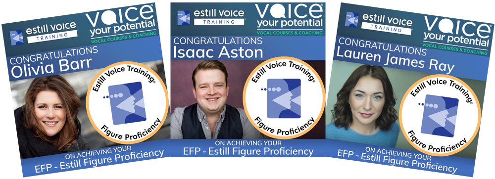 Estill Voice Training with Voice Your Potential Charlotte Xerri EMCI-ATP SD Estill Mentor & Course Instructor with Advanced Testing Privileges & Service Distinction