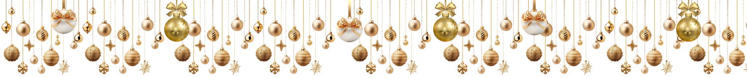 XMAS baubles gold long