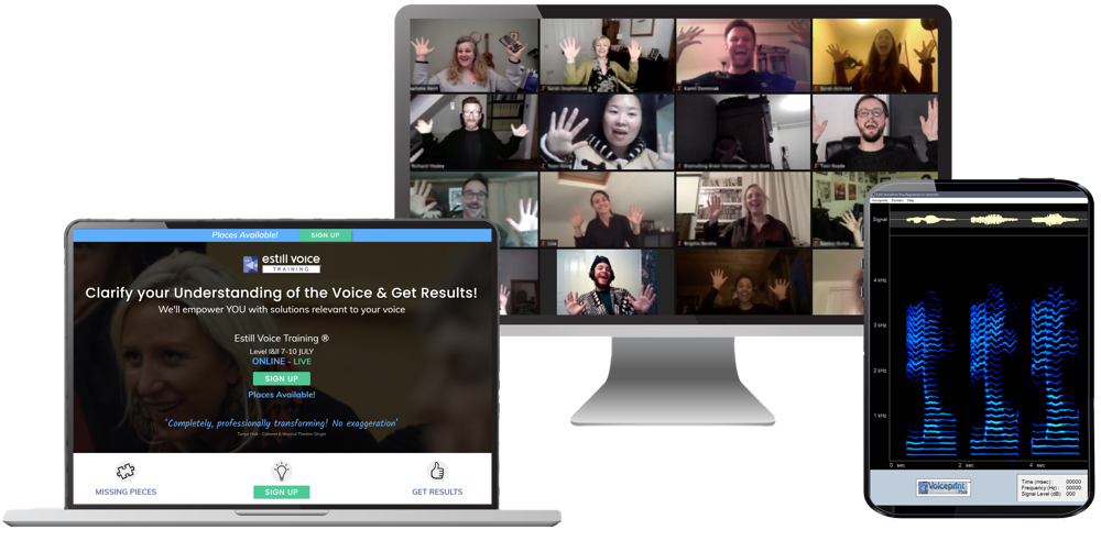 Estill Voice Training with Voice Your Potential Charlotte Xerri EMCI-ATP SD Estill Mentor & Course Instructor with Advanced Testing Privileges & Service Distinction