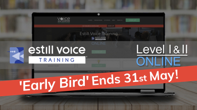 Estill Voice Training with Voice Your Potential Charlotte Xerri EMCI-ATP SD Estill Mentor & Course Instructor with Advanced Testing Privileges & Service Distinction